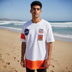 Hudson Outerwear Short Sleeve NASA The Meatball Space Crew Tee Shirt, Size 2X